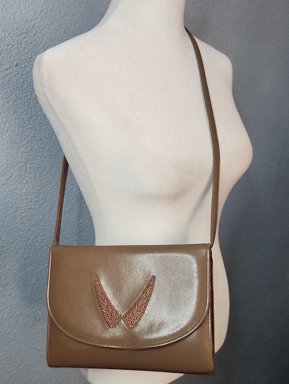Brown Leather Crossbody Shoulder Bag